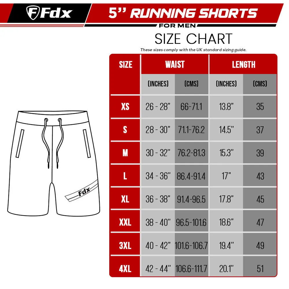 Fdx Men's & Boy's 7" Pro Black Running Shorts