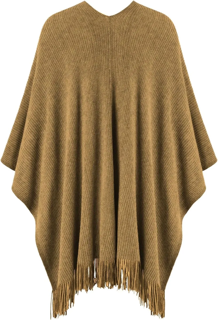Ferand Women's Shawl Wraps with Pockets Open Front Fringe Poncho Cozy Knit Lightweight Cardigan Sweater