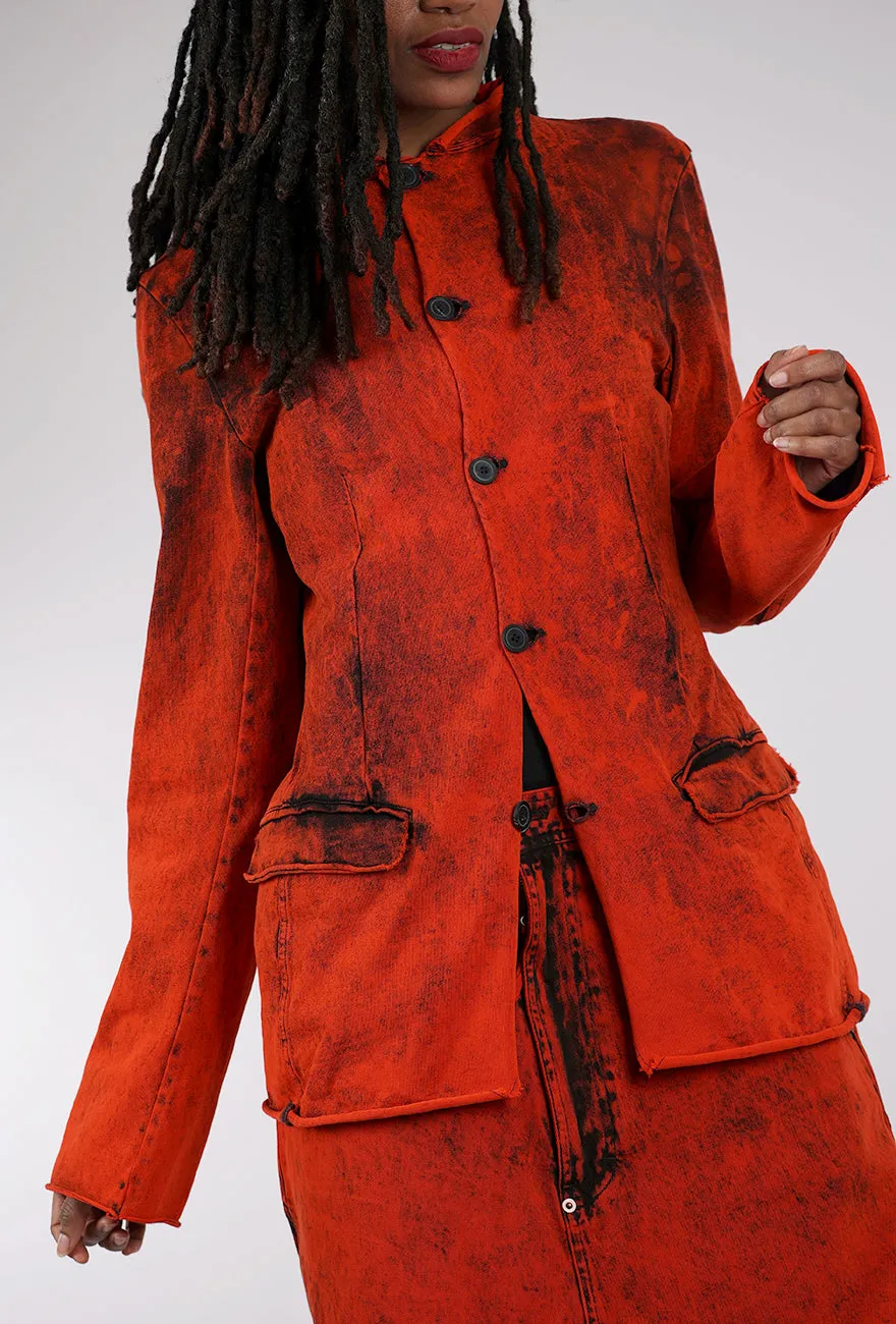 Garment Dye Knit Jacket, Mandarin