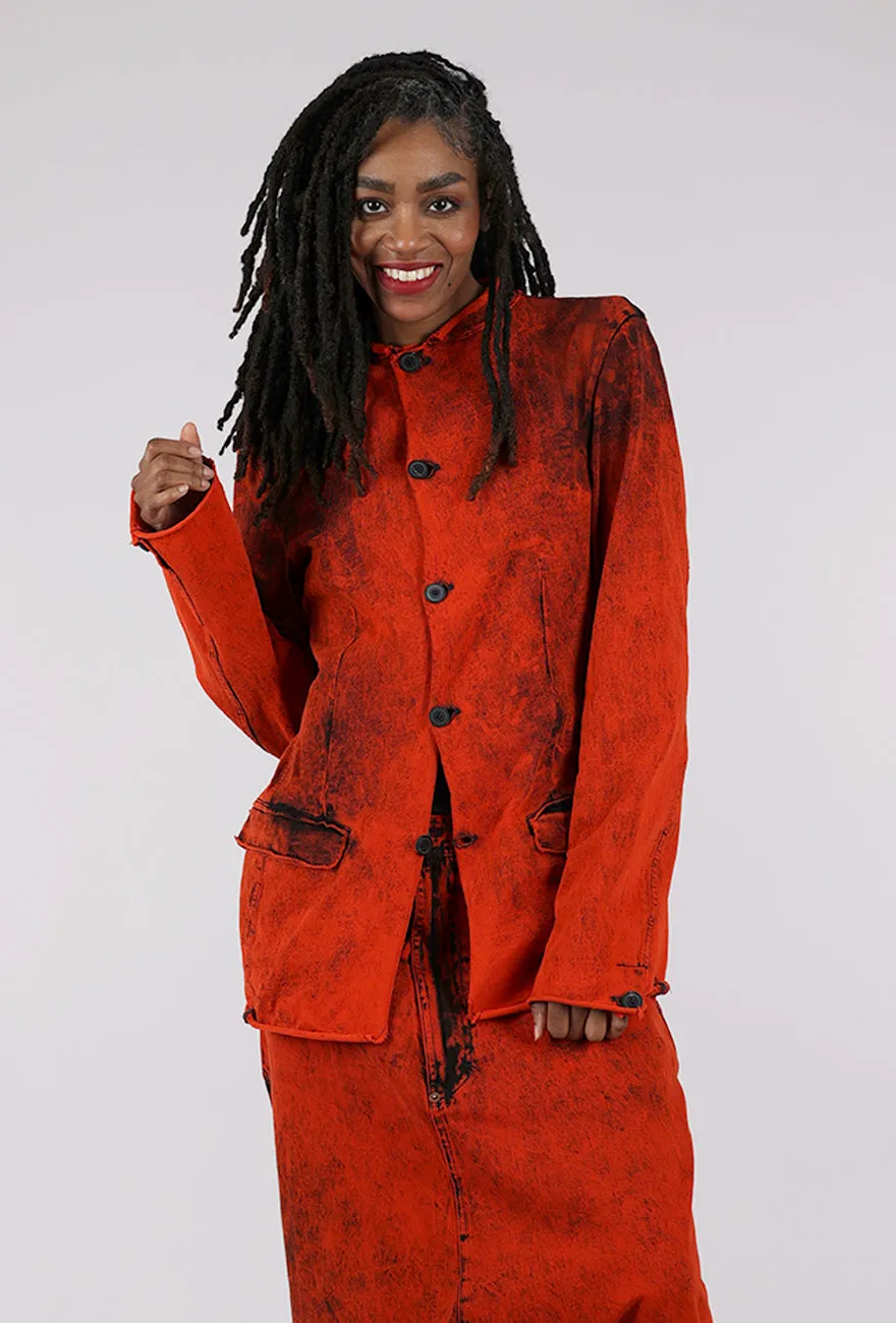 Garment Dye Knit Jacket, Mandarin
