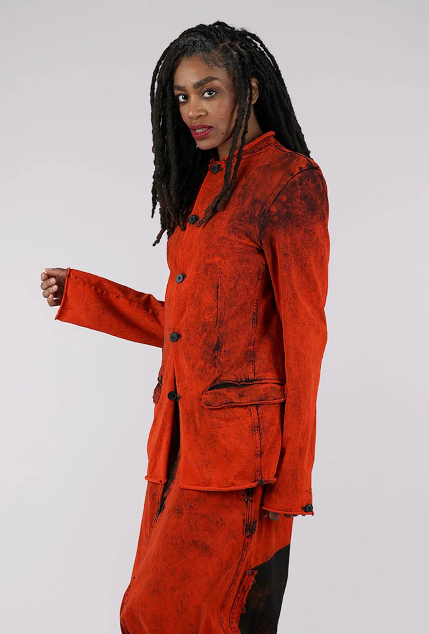 Garment Dye Knit Jacket, Mandarin