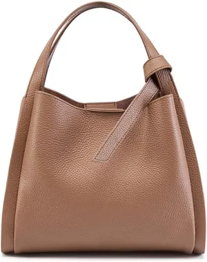 Genuine leather bucket bag Shoulder Purses for women Trendy Adjustable Strap