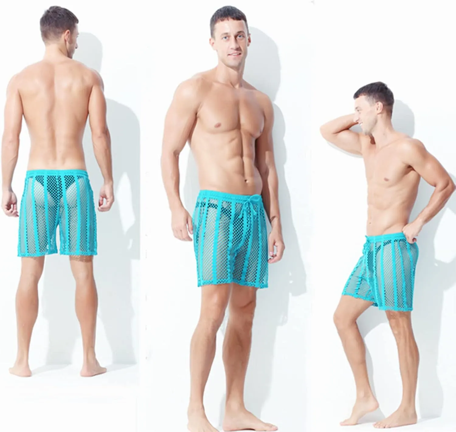 GIERIDUC Men's Lace Up Seamless Soft Thongs Most Comfortable Mens Bikini Briefs Breathable Boxer Shorts Boxer Brand Underwear