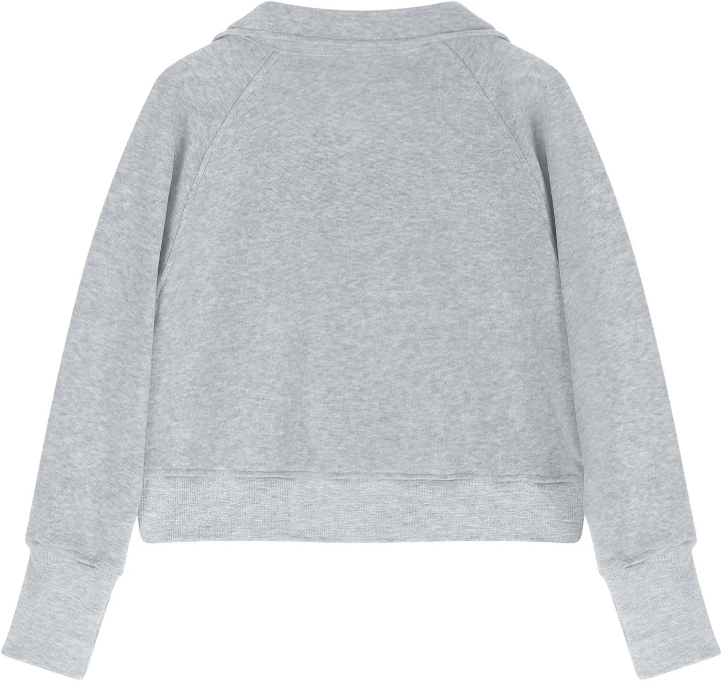 Half Zip Crop Sweatshirt for Girls Lightweight Fashion Long Sleeve Pullover Fleece Winter Sweatshirts 5-13 Years