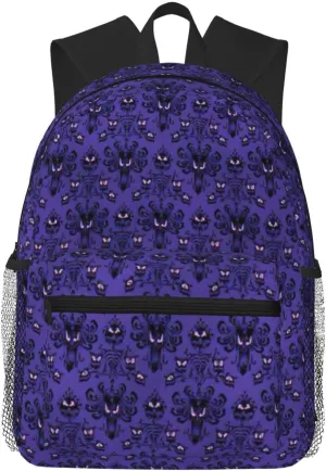 Haunted Mansion Print Versatile Casual Backpack Travel Daypack For All Ages - Double Shoulder Backpack
