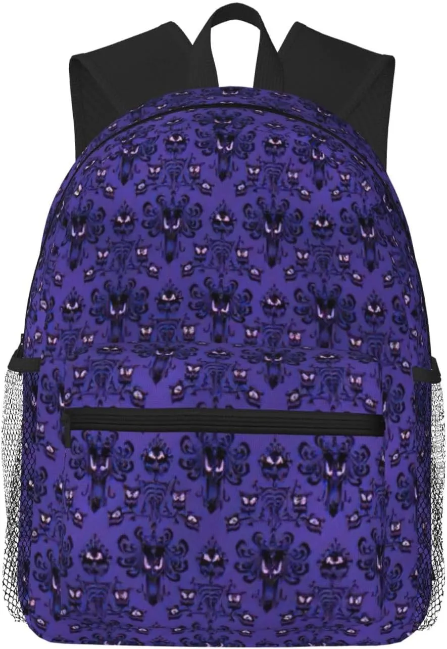 Haunted Mansion Print Versatile Casual Backpack Travel Daypack For All Ages - Double Shoulder Backpack