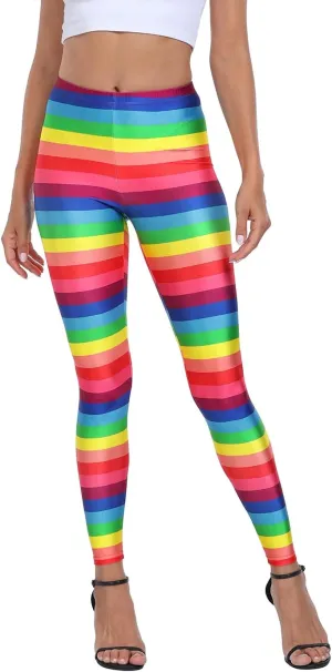 HDE Trendy Design Workout Leggings - Fun Fashion Graphic Printed Cute Patterns