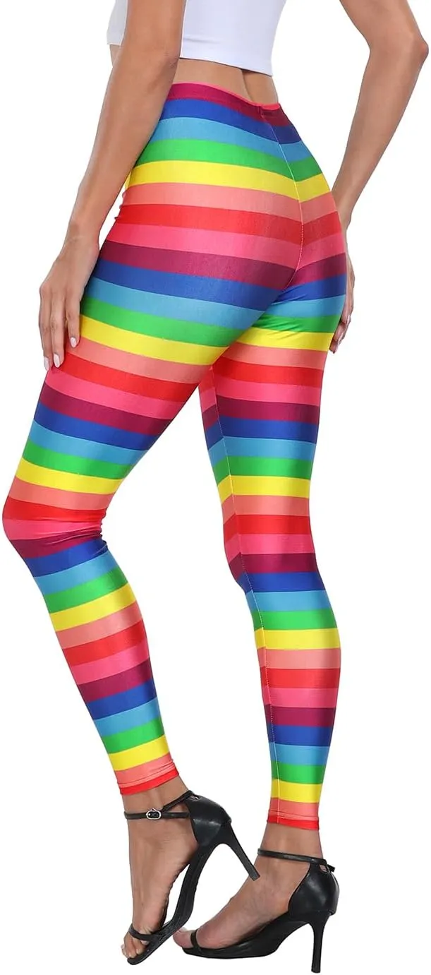 HDE Trendy Design Workout Leggings - Fun Fashion Graphic Printed Cute Patterns