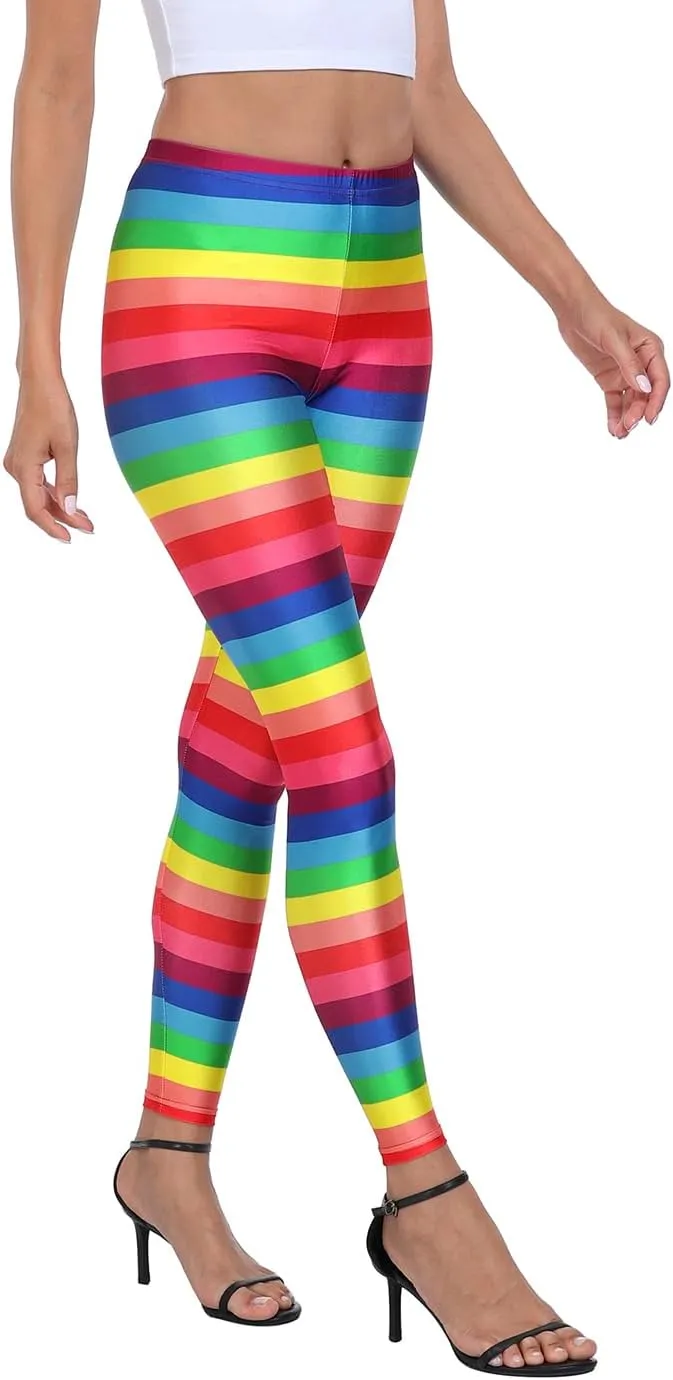HDE Trendy Design Workout Leggings - Fun Fashion Graphic Printed Cute Patterns