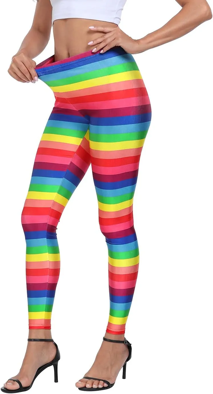 HDE Trendy Design Workout Leggings - Fun Fashion Graphic Printed Cute Patterns
