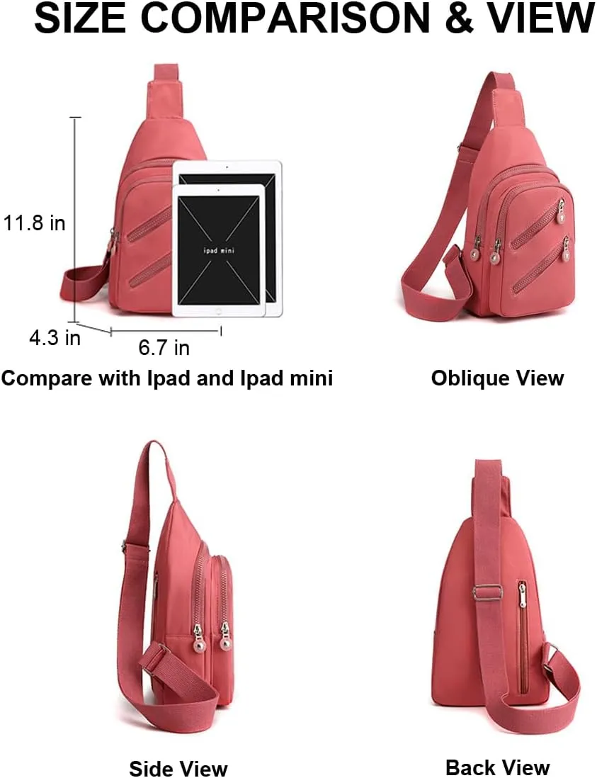 Hiflyer Crossbody Bag for Women - Trendy Fanny Pack & Sling Bag in Blue Flower