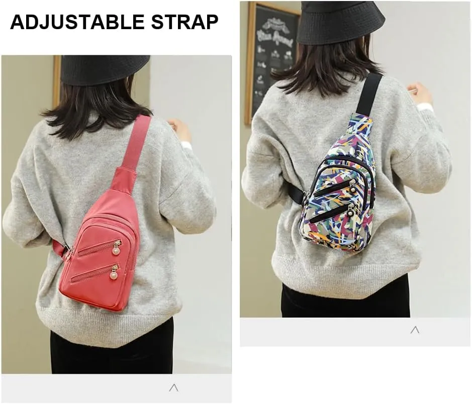Hiflyer Crossbody Bag for Women - Trendy Fanny Pack & Sling Bag in Blue Flower