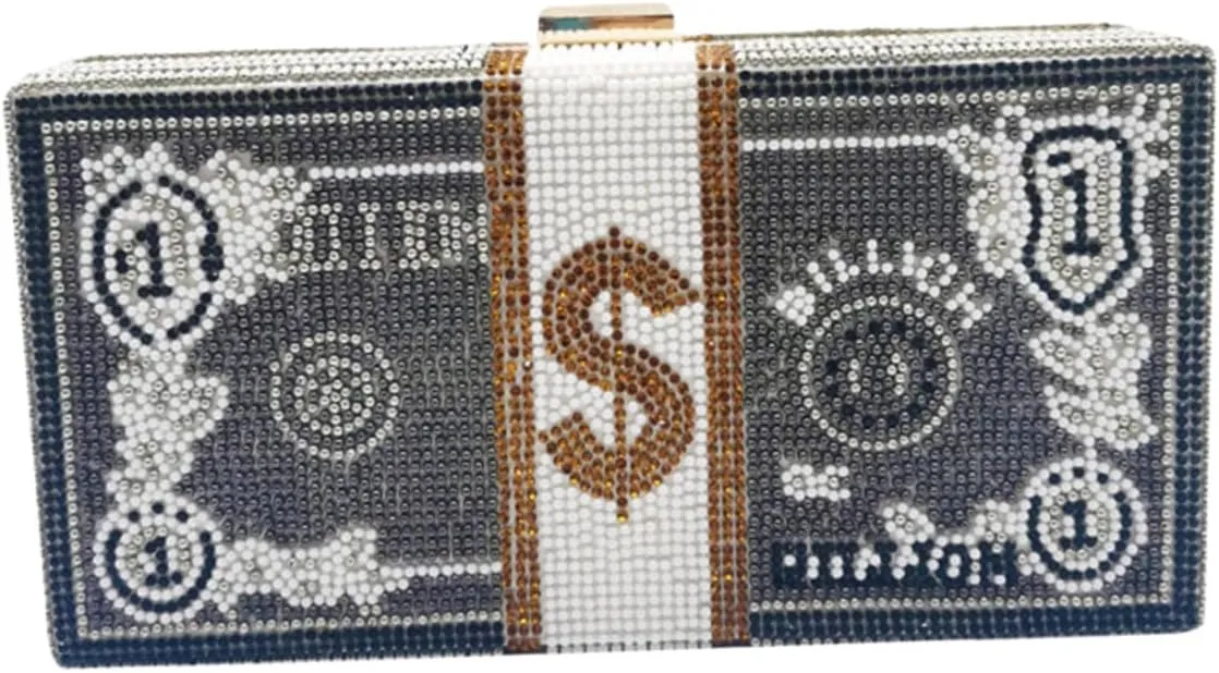 Homoyoyo Elegant Women's Evening Bag Shiny Rhinestone Clutch Purse Versatile Party Handbag for Multiple Occasions