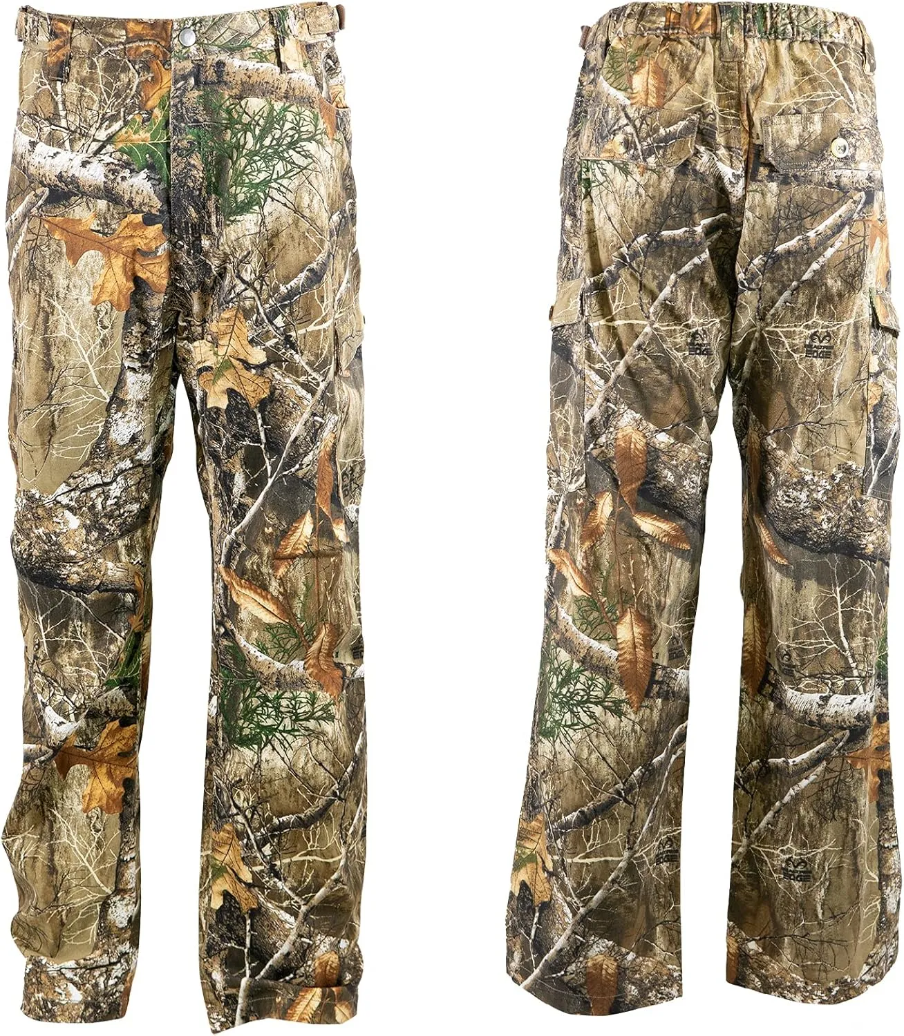 HOT SHOT Mens Camo Performance Pant, Multi-Pocket Adjustable Waist Pants, Comfortable Year-Round Deer Hunting Gear for Men