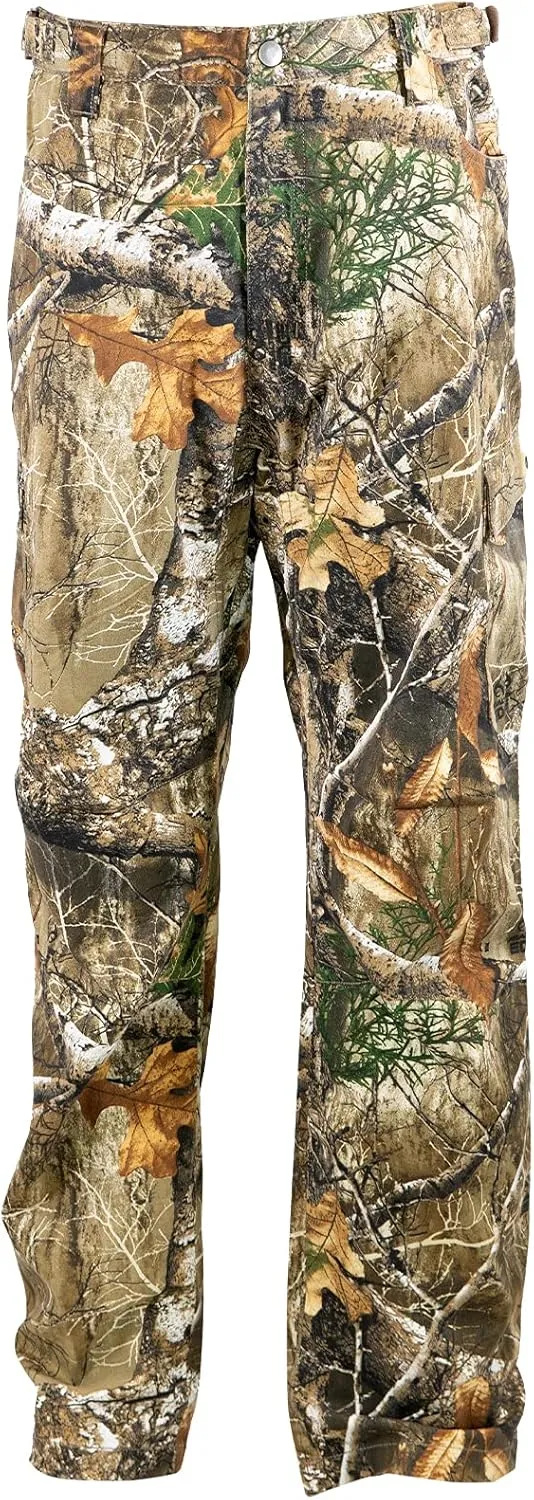 HOT SHOT Mens Camo Performance Pant, Multi-Pocket Adjustable Waist Pants, Comfortable Year-Round Deer Hunting Gear for Men
