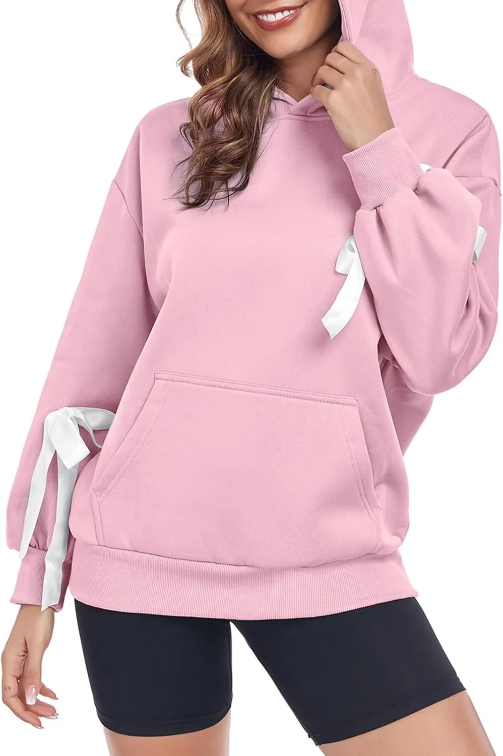 HOTIAN Womens Sweatshirts Hoodies Oversized Fleece Pullover Tops Long Sleeve Sweaters Sweatshirt