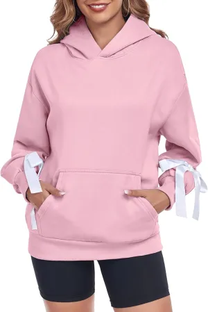 HOTIAN Womens Sweatshirts Hoodies Oversized Fleece Pullover Tops Long Sleeve Sweaters Sweatshirt