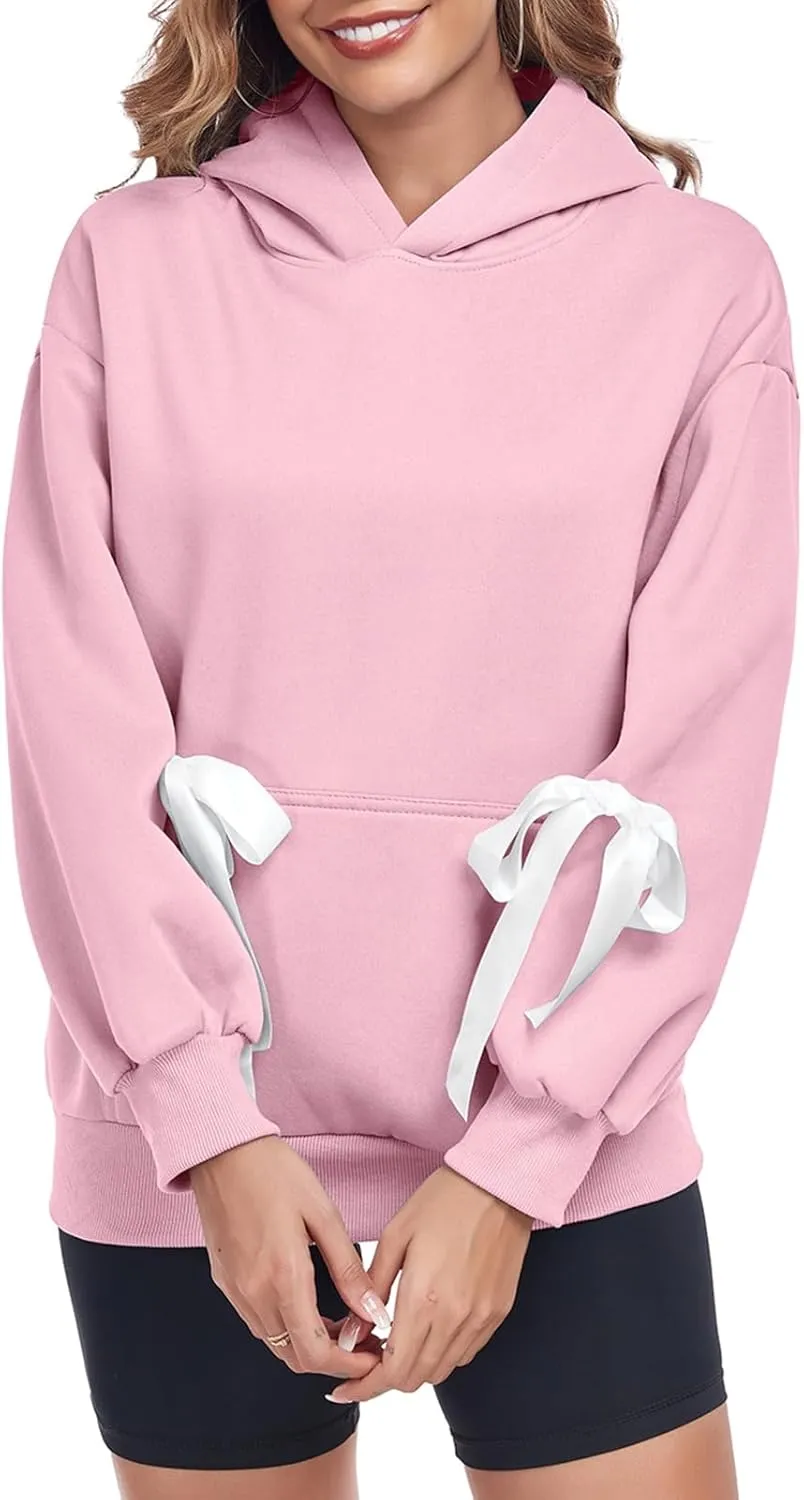 HOTIAN Womens Sweatshirts Hoodies Oversized Fleece Pullover Tops Long Sleeve Sweaters Sweatshirt