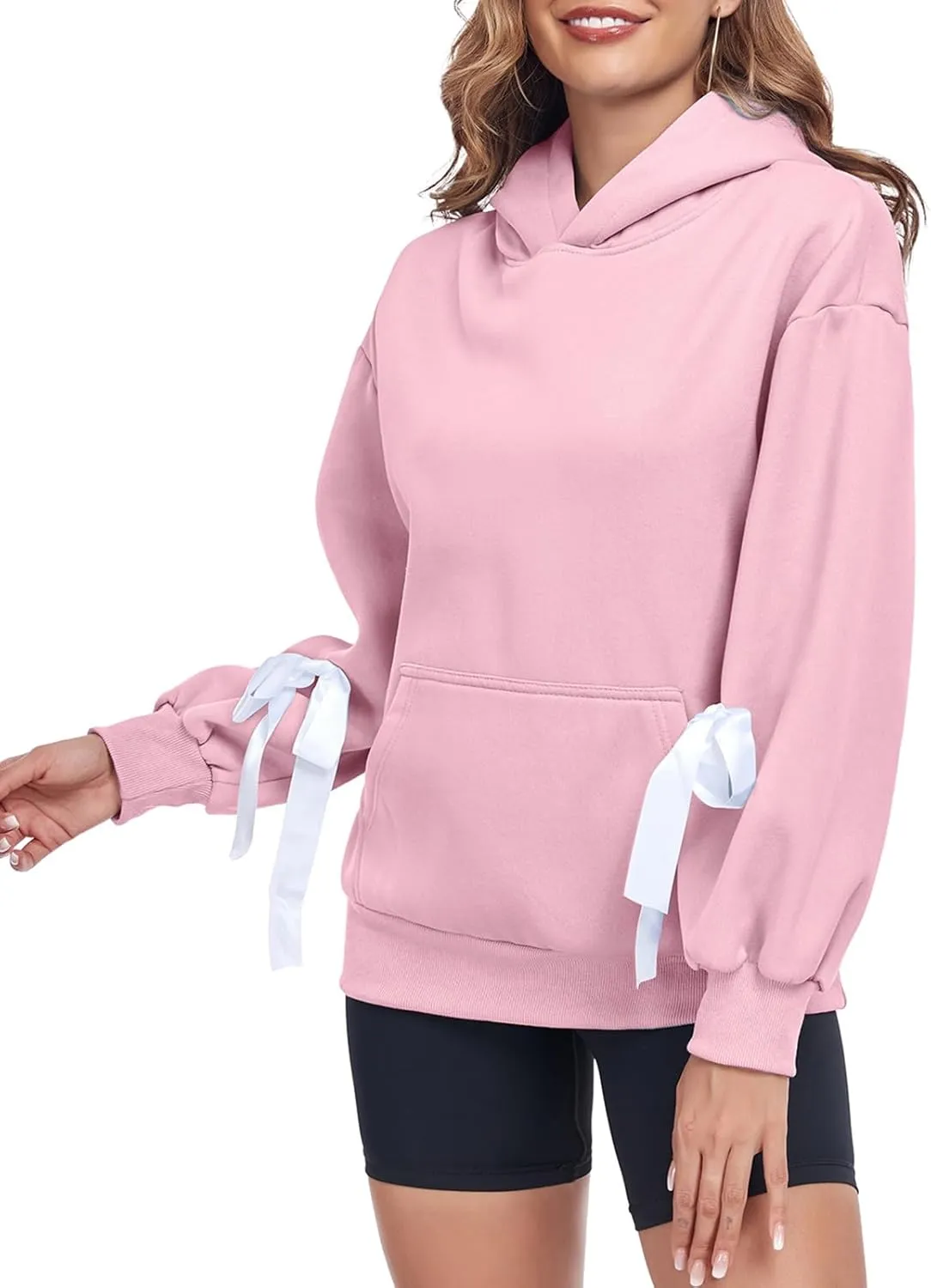 HOTIAN Womens Sweatshirts Hoodies Oversized Fleece Pullover Tops Long Sleeve Sweaters Sweatshirt