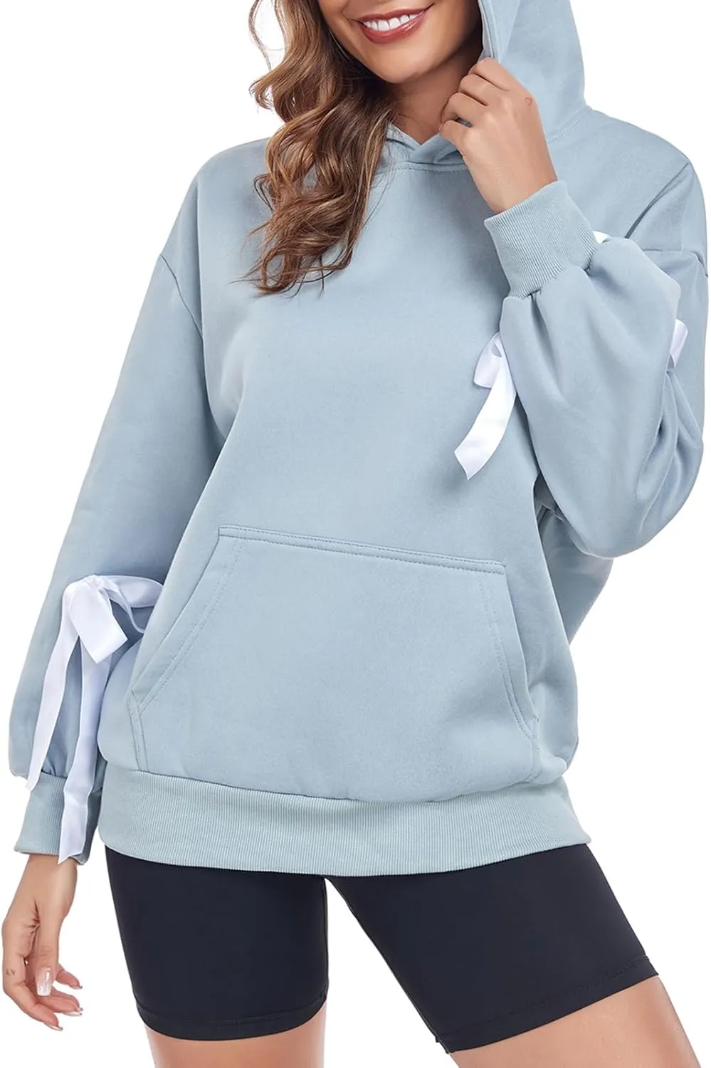 HOTIAN Womens Sweatshirts Hoodies Oversized Fleece Pullover Tops Long Sleeve Sweaters Sweatshirt