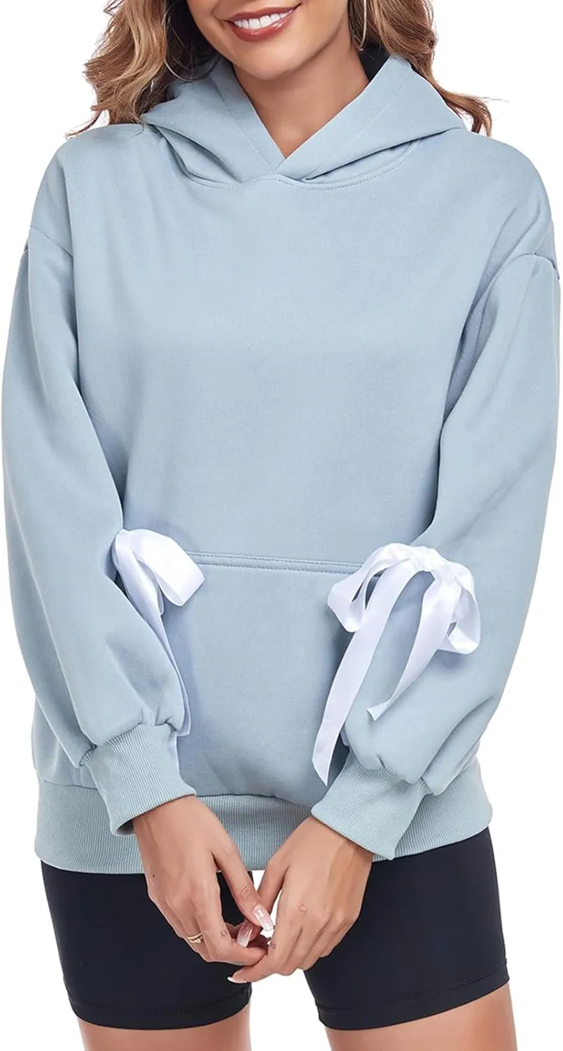 HOTIAN Womens Sweatshirts Hoodies Oversized Fleece Pullover Tops Long Sleeve Sweaters Sweatshirt