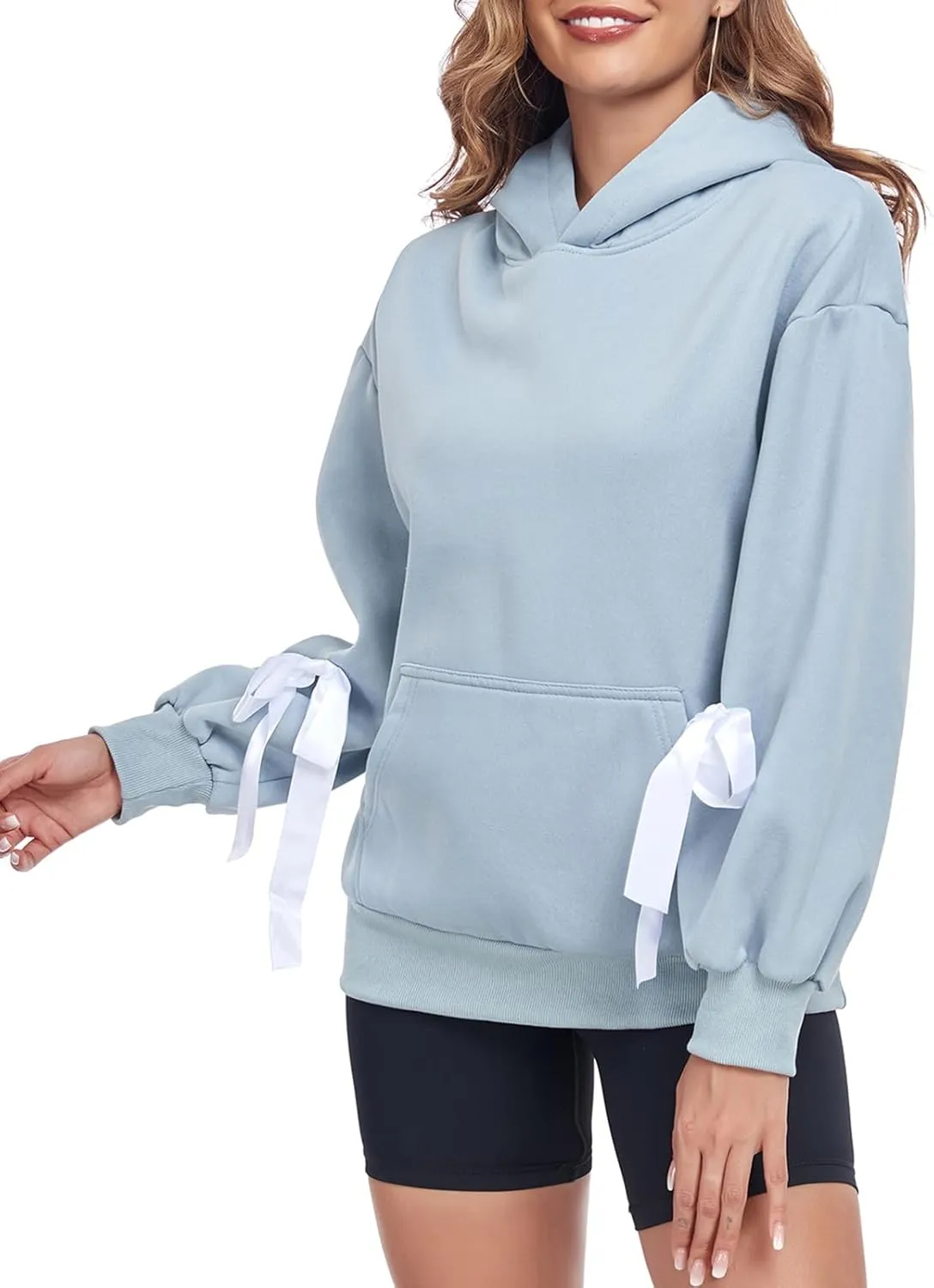 HOTIAN Womens Sweatshirts Hoodies Oversized Fleece Pullover Tops Long Sleeve Sweaters Sweatshirt