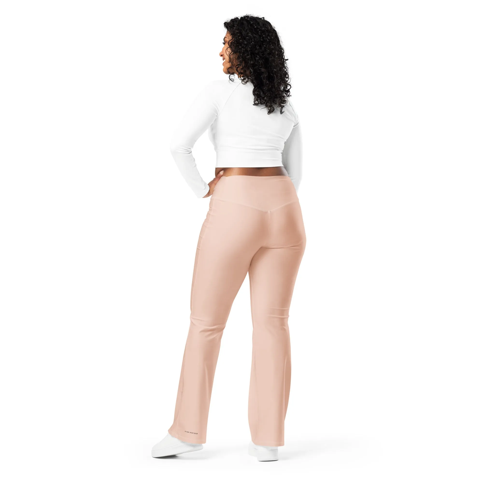Humble Sportswear™ Women's Blush Pink Flare leggings