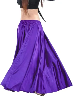 Indian Trendy Women's Satin Full Circle Swing Halloween Belly Dance Tribal Skirt
