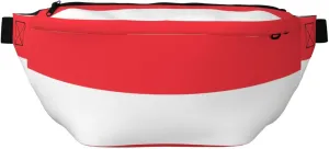 Indonesian Flag Stylish Crossbody Waist Pack - Versatile And Compact Travel Pouch For Hands-Free Storage