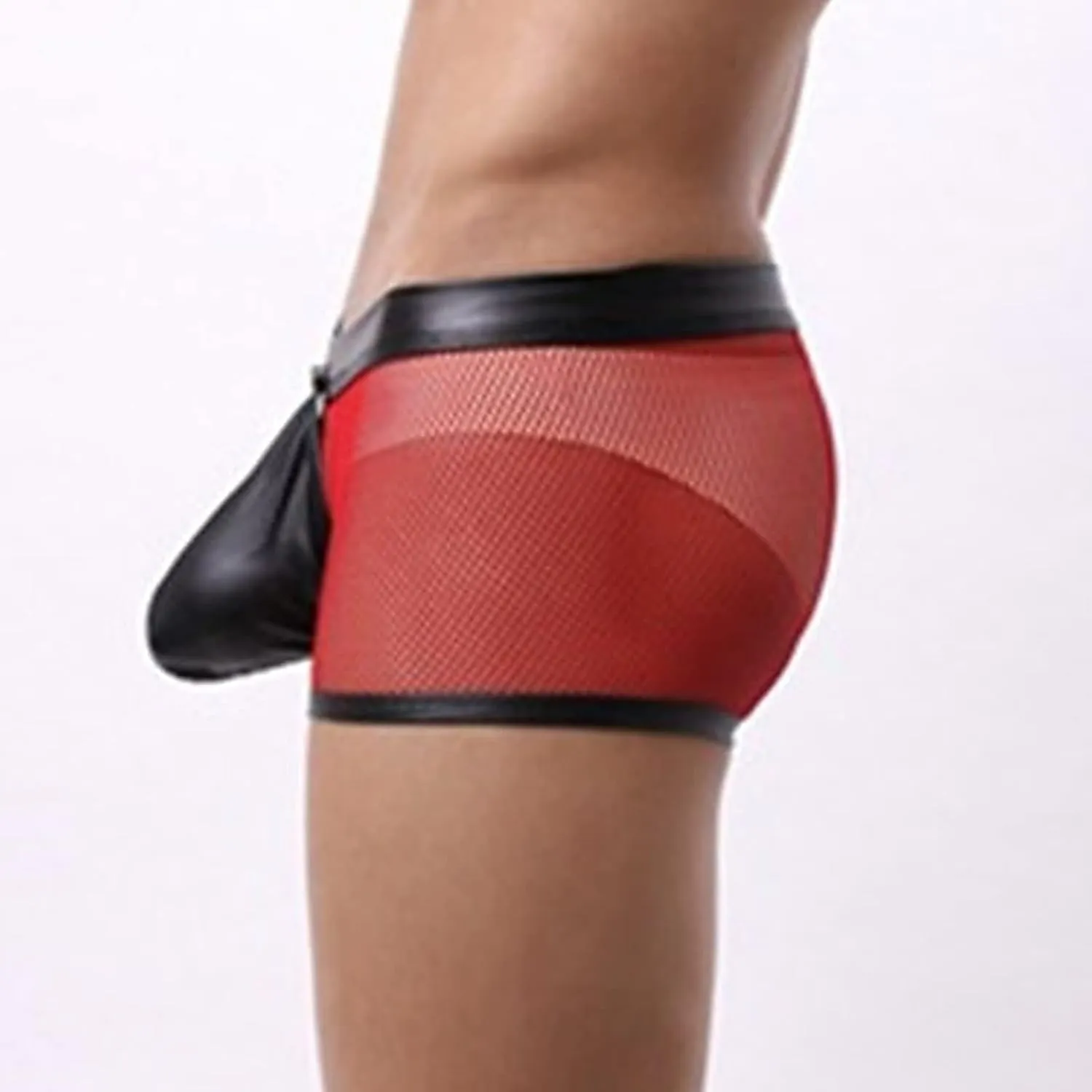 JEShifangjiusu Men'S See Through Bulge Pouch Lingerie Fishnet Athletic Jockstrap Trunks Underwear Breathable Boxer Briefs