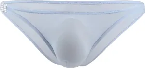 JEsilunmaMY Ice Silk Underwear for Men Low Rise Breathable Bulge Pouch Bikini Briefs See Through G-String Panties Swimwear