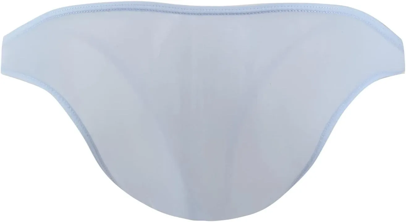 JEsilunmaMY Ice Silk Underwear for Men Low Rise Breathable Bulge Pouch Bikini Briefs See Through G-String Panties Swimwear