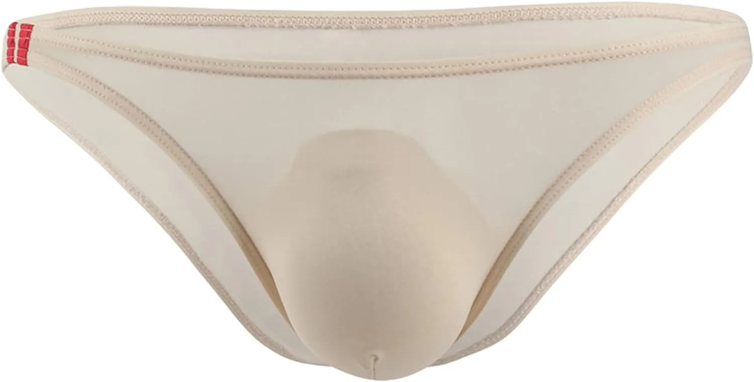 JEsilunmaMY Ice Silk Underwear for Men Low Rise Breathable Bulge Pouch Bikini Briefs See Through G-String Panties Swimwear