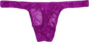 JEsilunmaMY Low Rise T-Back for Men See Through Lace Sheer Sissy G-String Panties Stretch Breathable Thongs Bikini Briefs