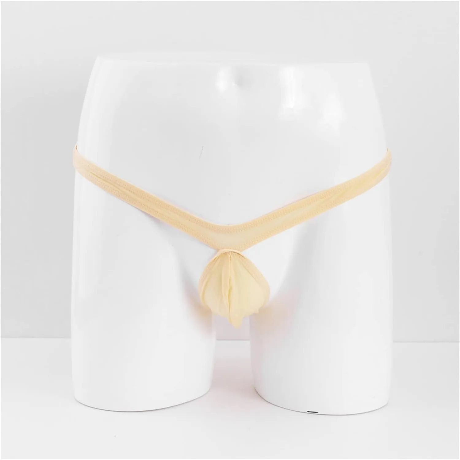 JEsilunmaMY Men's Ice Silk Mini Briefs Low Rise Pouch Stretch G-String Underwear Solid Color Comfortable Sissy Under Panties