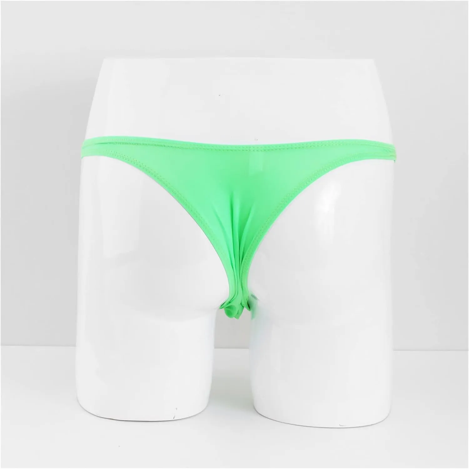 JEsilunmaMY Men's Ice Silk Mini Briefs Low Rise Pouch Stretch G-String Underwear Solid Color Comfortable Sissy Under Panties