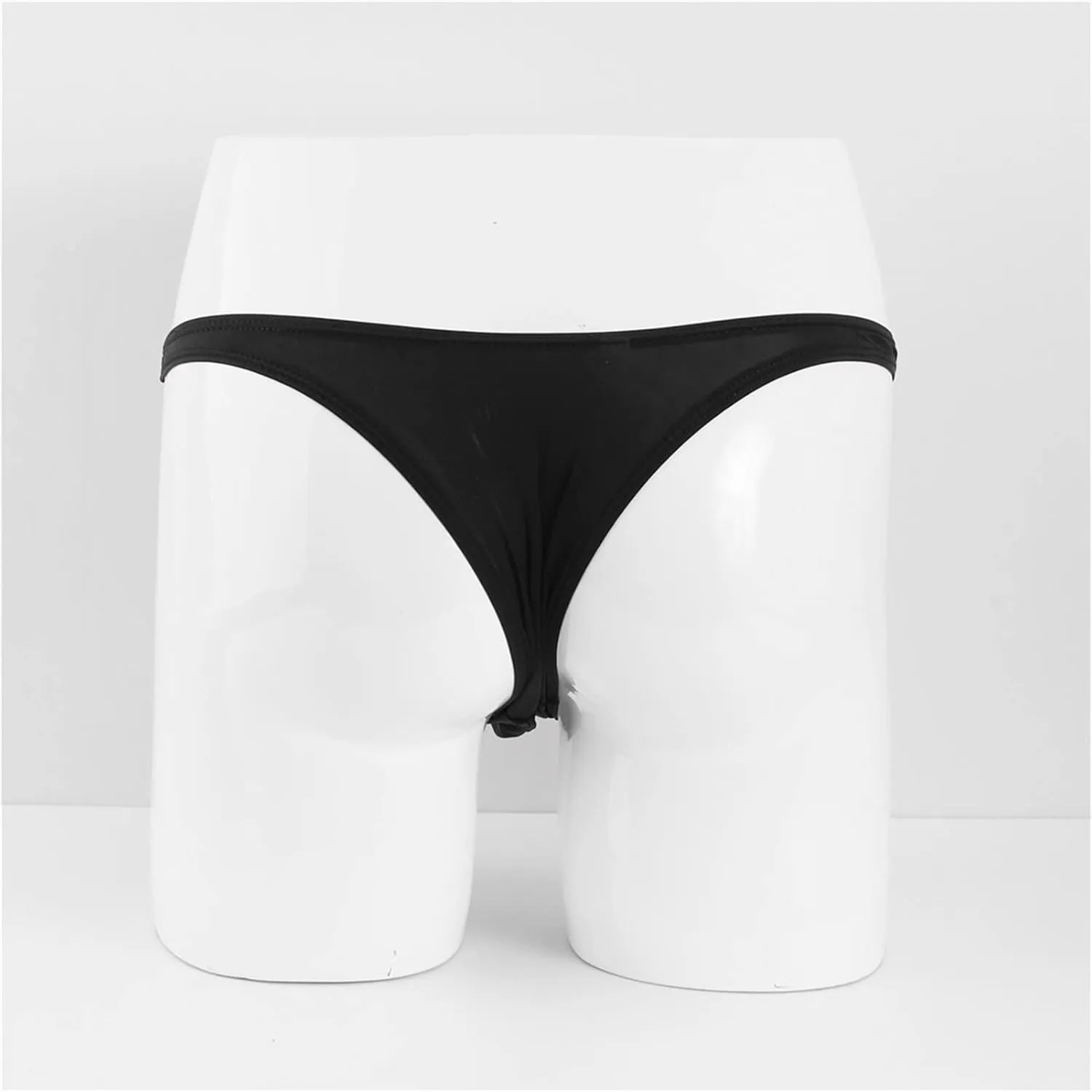 JEsilunmaMY Men's Ice Silk Mini Briefs Low Rise Pouch Stretch G-String Underwear Solid Color Comfortable Sissy Under Panties