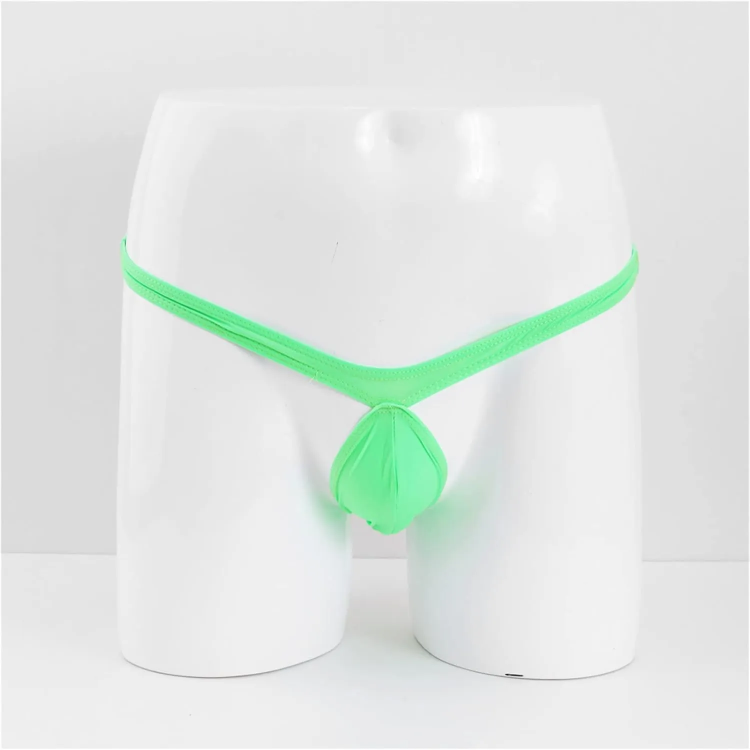 JEsilunmaMY Men's Ice Silk Mini Briefs Low Rise Pouch Stretch G-String Underwear Solid Color Comfortable Sissy Under Panties
