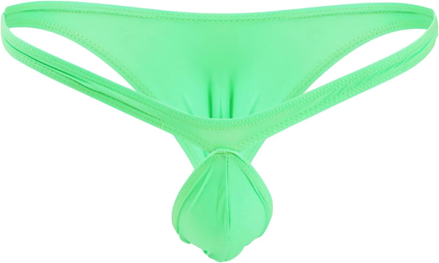 JEsilunmaMY Men's Ice Silk Mini Briefs Low Rise Pouch Stretch G-String Underwear Solid Color Comfortable Sissy Under Panties