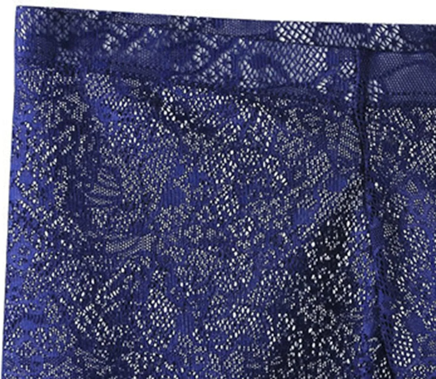 JEsilunmaMY Mens Lace Low Waist Sexy Underwear Solid Color Ice Silk Breathable Boxer Briefs See Through Pouch Panties
