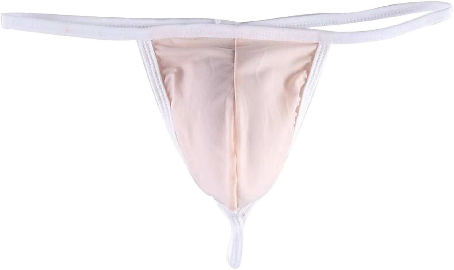 JEsilunmaMY Mens Low Rise Thongs Ice Silk Bulge Pouch G-String Bikini Briefs See Through Comfortable T-Back Panties Underwear