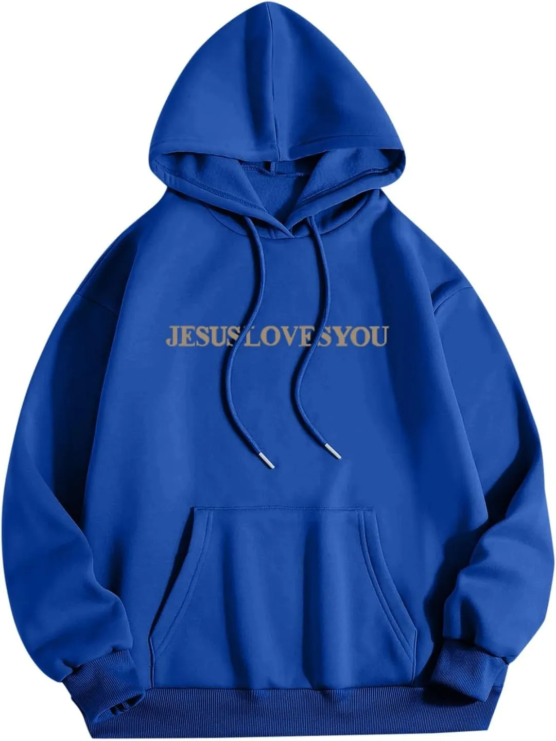 Jesus Loves You Hoodie Christian Faith Sweatshirts Gift for Women Men Oversized Long Sleeve Pullover Tops Y2K Streetwear