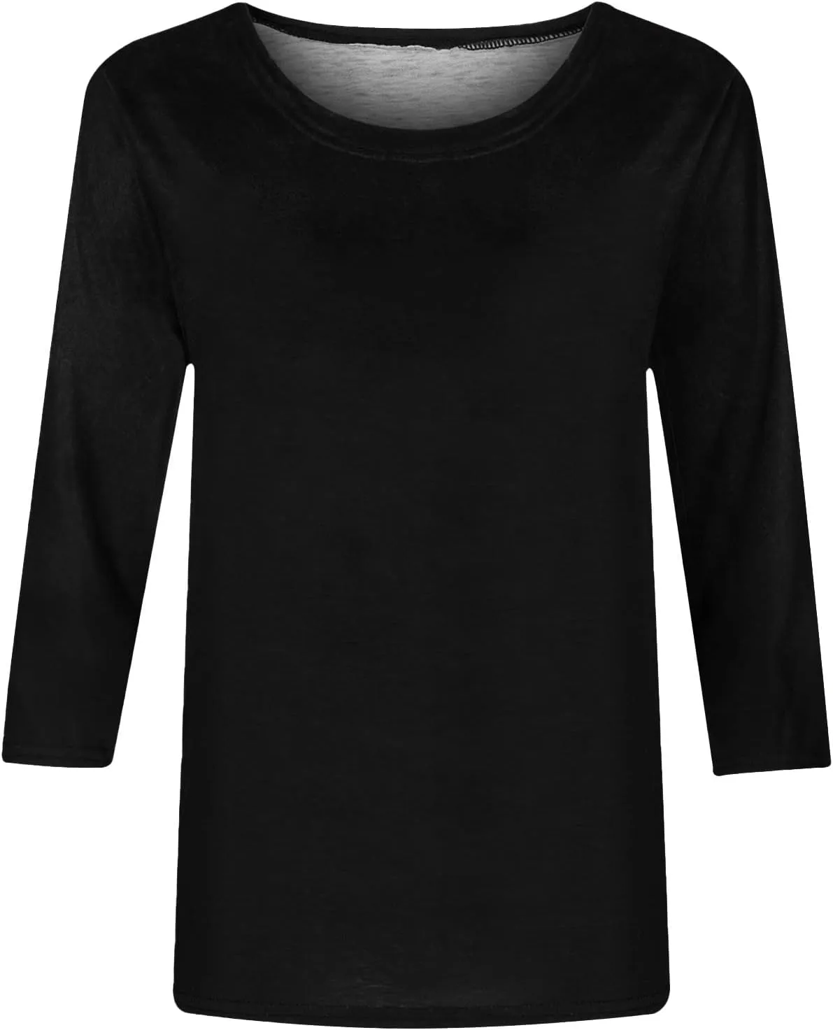 jovati Summer 3/4 Sleeve Tops For Women 2024 Crewneck Basic Blouses Casual Loose Fit Pullover Cute Going Out Shirts