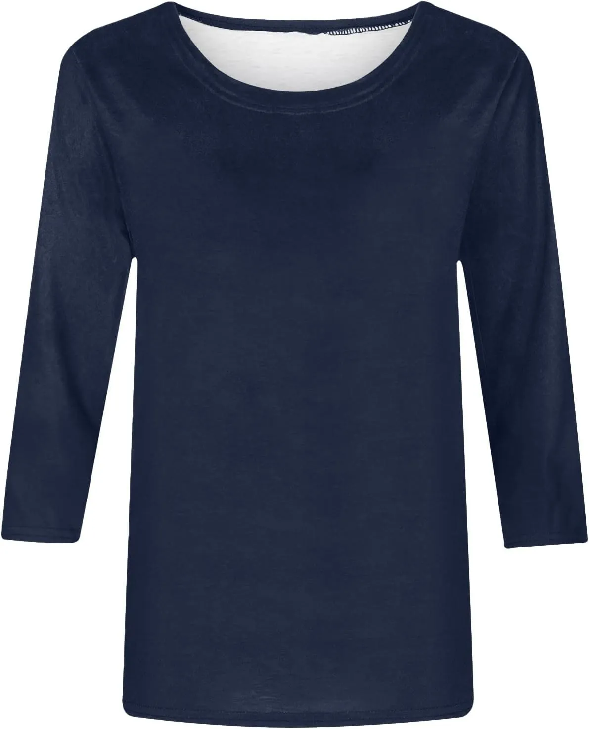jovati Summer 3/4 Sleeve Tops For Women 2024 Crewneck Basic Blouses Casual Loose Fit Pullover Cute Going Out Shirts
