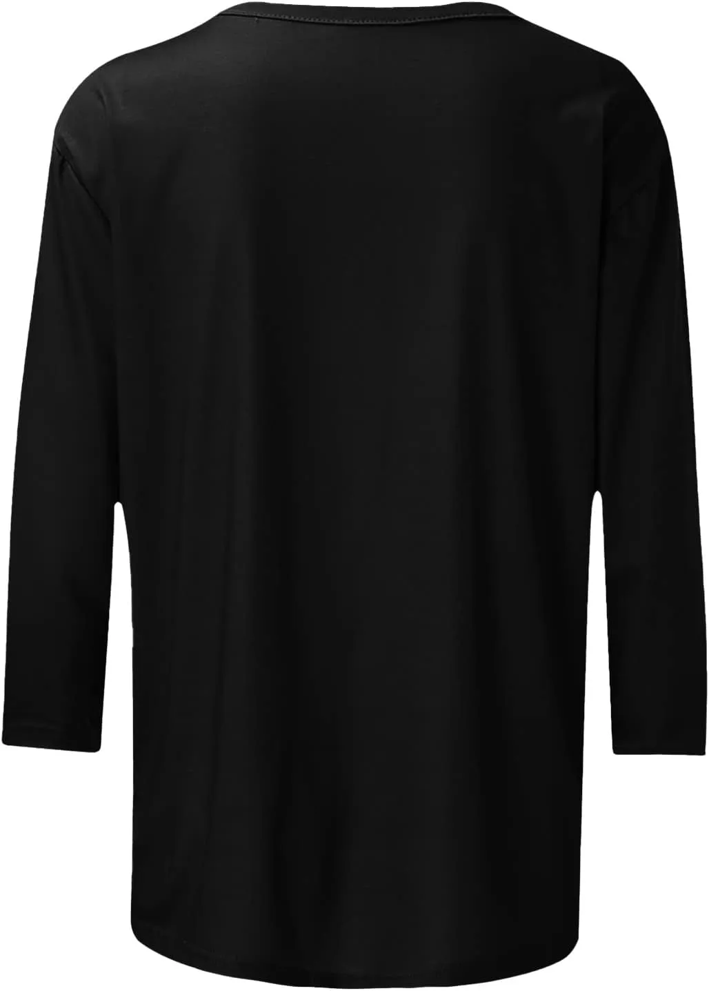 jovati Summer 3/4 Sleeve Tops For Women 2024 Crewneck Basic Blouses Casual Loose Fit Pullover Cute Going Out Shirts