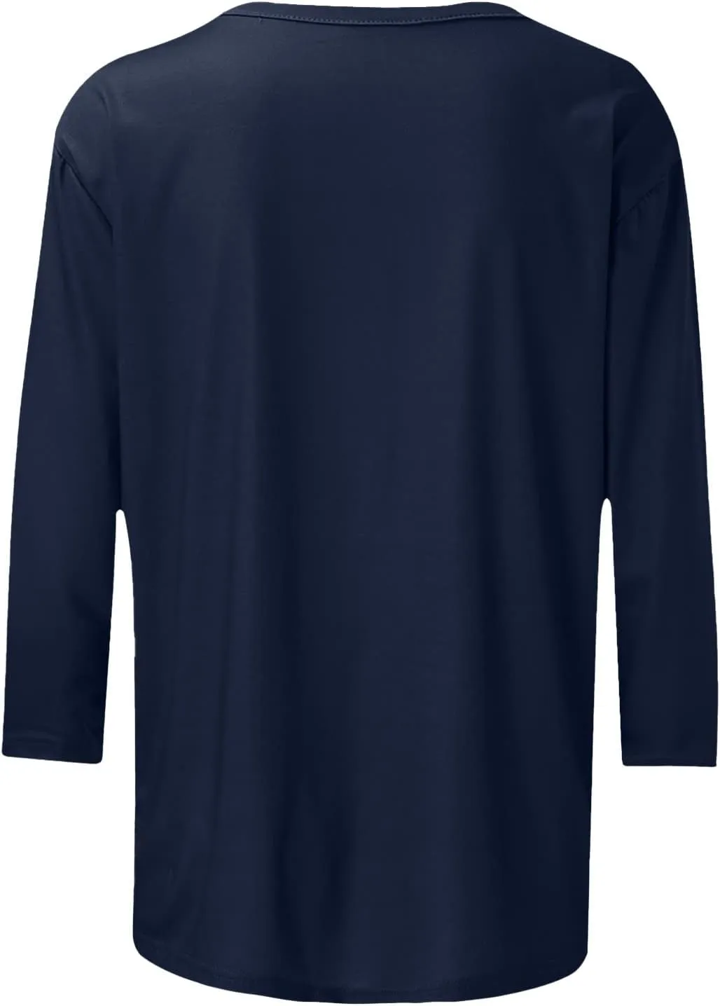 jovati Summer 3/4 Sleeve Tops For Women 2024 Crewneck Basic Blouses Casual Loose Fit Pullover Cute Going Out Shirts