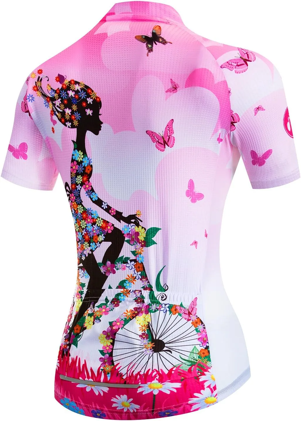 JPOJPO Womens Cycling Jersey,Bike Shirt Quick-Dry Breathable Reflective S-2XL Tops