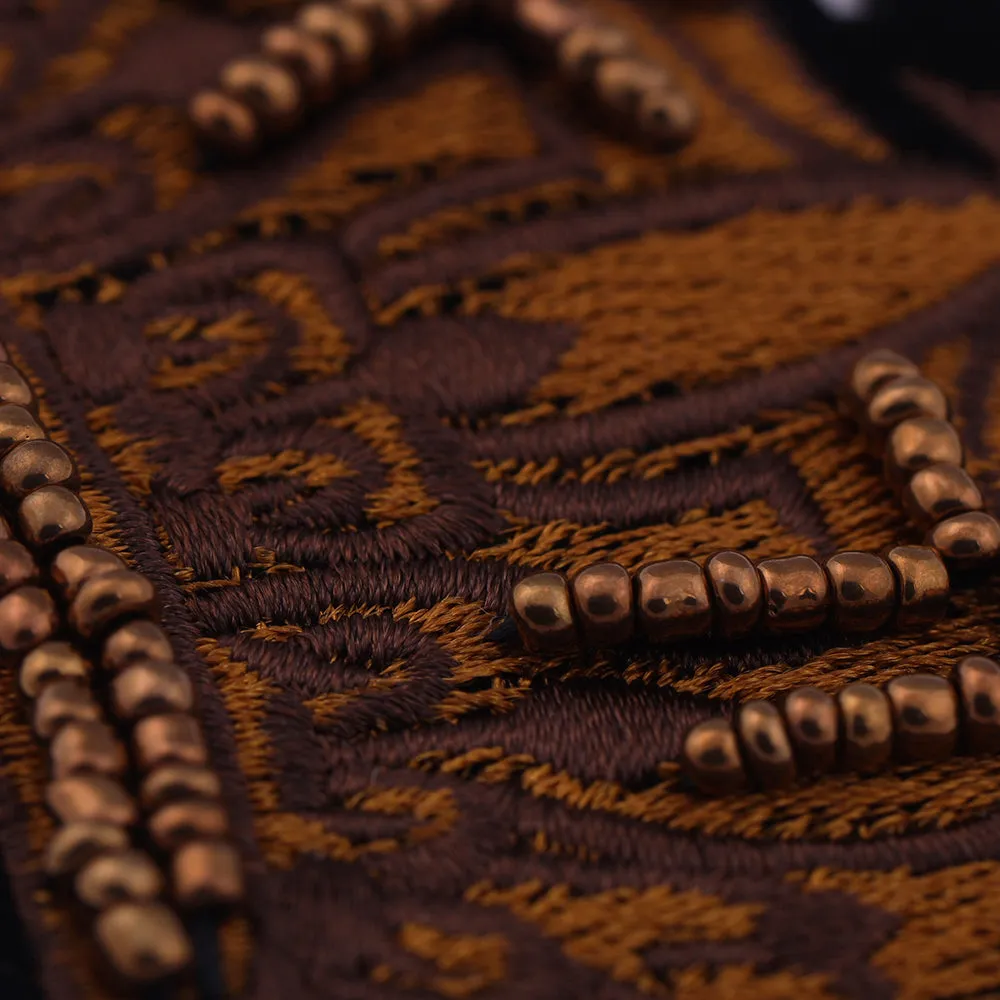 King Crown Beaded Embroidery Patches for Suits/Blazers