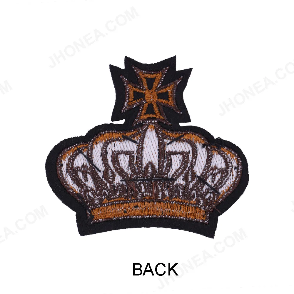 King Crown Beaded Embroidery Patches for Suits/Blazers