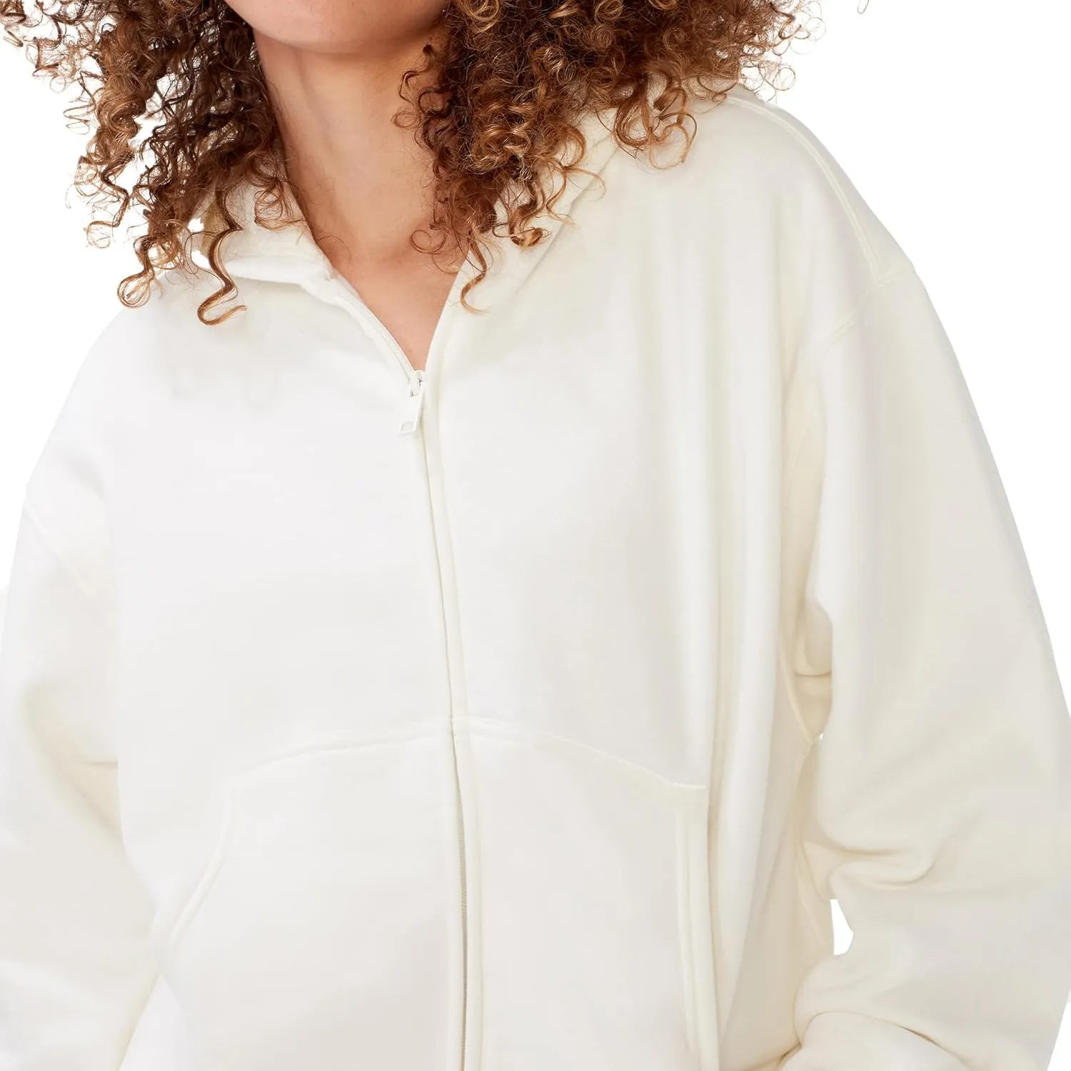 KUT & SO Zip Hoodie for Women  Oversized, Boyfriend Fit  Cozy Loungewear Premium Midweight Fleece